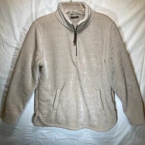 32 Degrees Heat Pullover Women's Cream Quarter Zip Fleece Medium